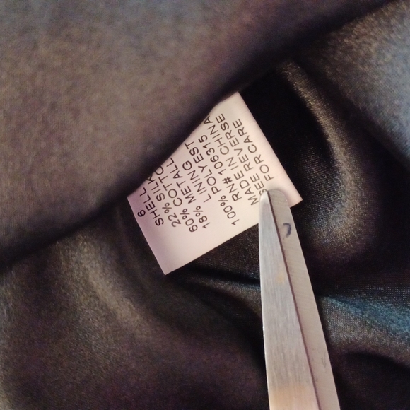 Helen Wang ultra mini skirt black and gold lined size 6 hidden zipper - Picture 7 of 10